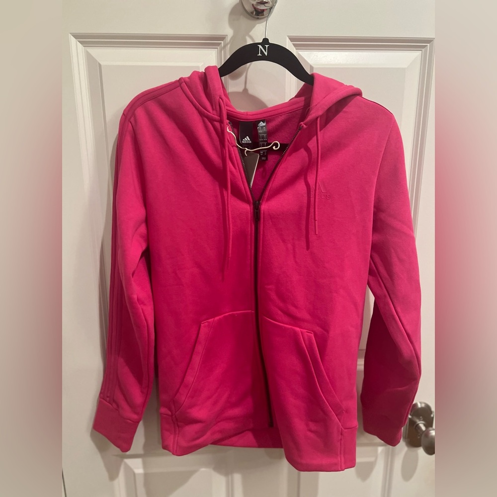 Adidas Fuchsia Zip-Up Hoodie